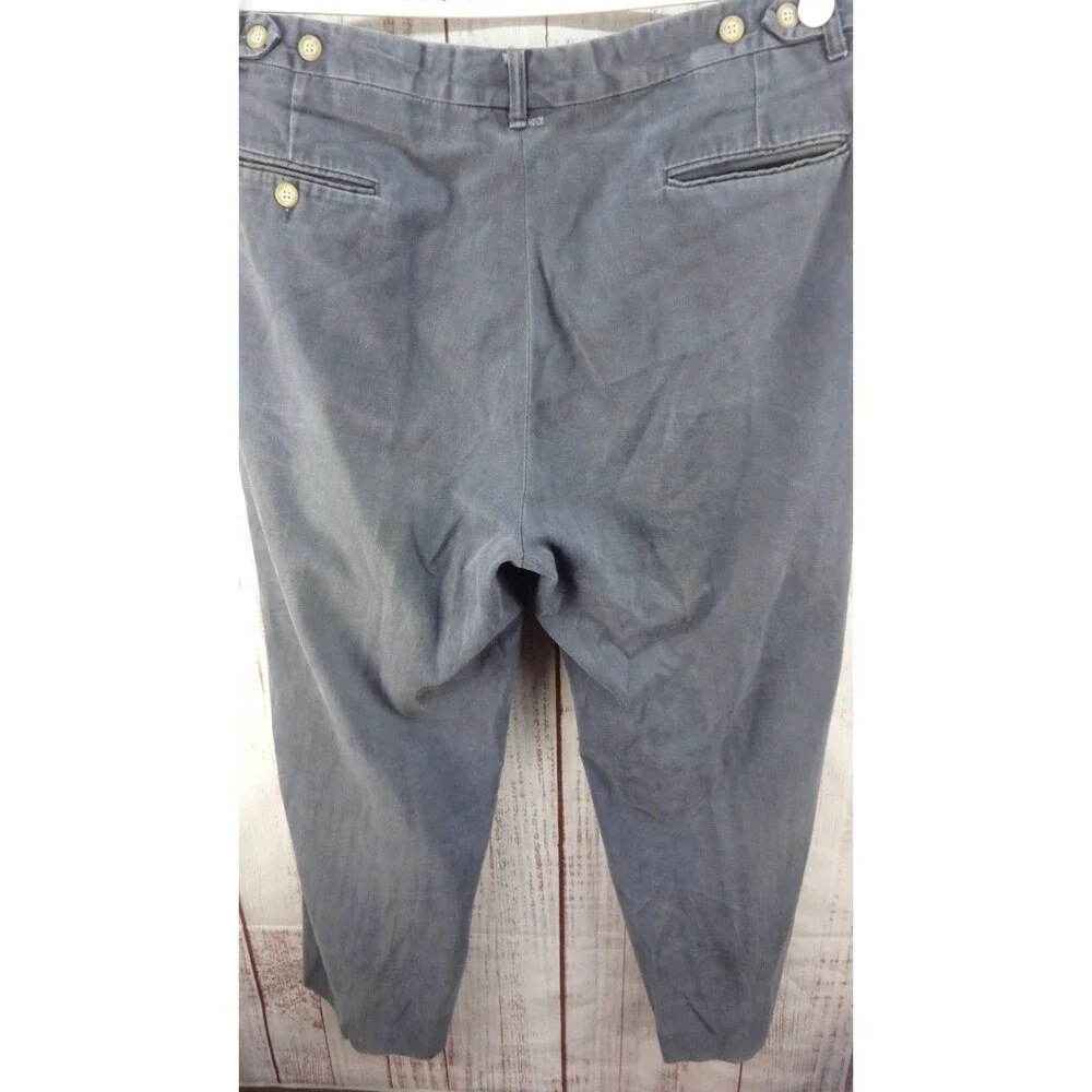 Berle Tailored Men’s Blue Dress Pants 36 X 26 Flat Front Preppy Business Faded